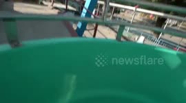 Funny Traveler Visits Totally Janky Amusement Park with Knock Off Rides in Uzbekistan