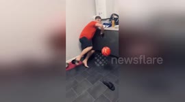 UK man takes unexpected tumble after inhaling balloon in kitchen