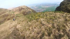 Running Off A Cliff and Flying Down a Valley Speedflying