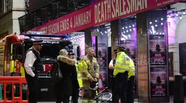 Emergency services at Piccadilly Theatre after ceiling collapses during performance