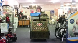 UK poppy seller turns mobility scooter into military tank ahead of Remembrance Day