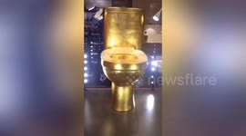 £1 million gold toilet with 40,000 diamonds displayed at 2019 China International Import Expo
