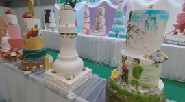 Giant birthday cakes and wedding cakes in the Gato Cake Making Competition are held in Vietnam