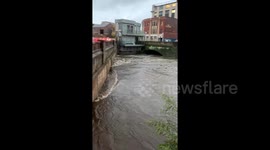 Sheffield Lady’s Bridge flooding amid 'Biblical rainfall' in UK