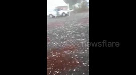 Heavy hailstorm in Foz Do Iguaçu