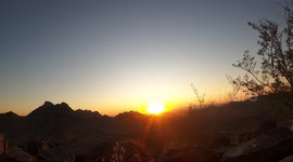Sunset in October, Phoenix, Arizona over mountins