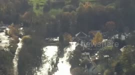 Roads left submerged as flooding strikes towns across the Midlands