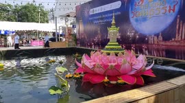 Buddhists prepare for the annual Loy Krathong festival honouring the 'Goddess of Water'