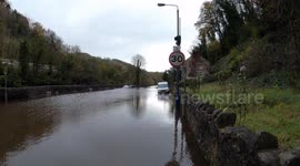Roads left submerged as flooding strikes towns across the Midlands A6 Matlock Bath