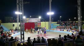 Funny Circus Act With Little Boys And Russian Clown