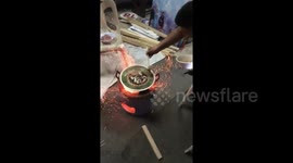 Sparks fly on homemade Korean barbecue