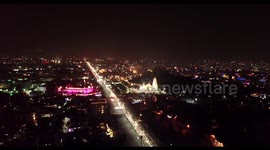 Jaipur Rajasthan Diwali Aerial Shot