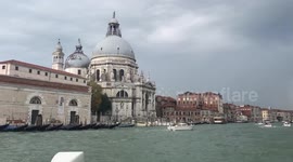 Boating on the Grand Canal in Venice Italy