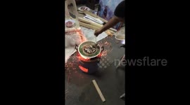 Sparks fly on homemade Korean barbecue