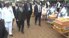 Cameroon leaders pays homage to 43 people who died in landslide