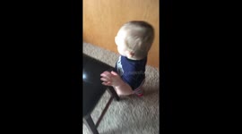 Toddler Shares Cracker with Pit Bulls