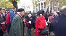 The Mayor of Southwark Cllr Sandra Rhule is leading the wreath-laying procession to Soviet War Memorial in Geraldine Mary Harmsworth Park on Remembrance Sunday 2019