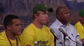 Cape Town mayor speaks alongside triumphant Springboks stars on their World Cup victory
