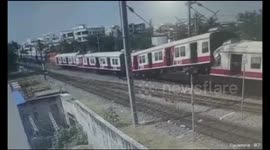 CCTV footage catches head-on collision between passenger trains in south India