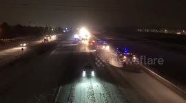 QEW at a crawl during winter storm