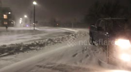 Intense winds off Lake Ontario during winter storm