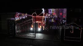 Grieving son in UK pays tribute to Christmas-mad dad by decorating family home with 20,000 lights