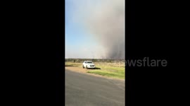 Rural area of New South Wales shrouded in smoke from bushfires