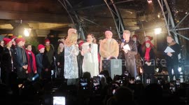 Emma Thompson And Emilia Clarke Switch On The Christmas Lights Of Covent Garden