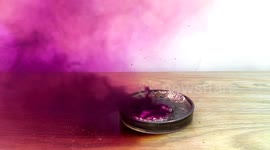 Experiment involving iodine and water creates colourful chemical reaction