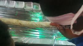 Little Boys Wants To Eat Their Free Pieces Of Biggest Sandwich In The World