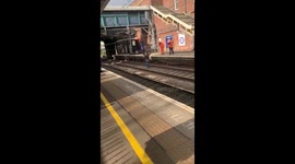 Heart-stopping moment man on track jumps to safety at last second at station in Essex, UK