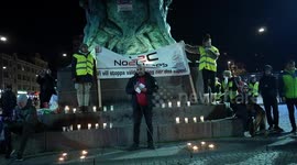 Protest against violence takes place in Malmö (Sweden) after the dead of a 15 year old boy.