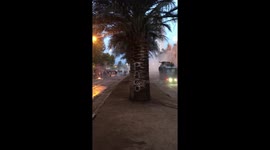 Chilean authorities use water cannon to disperse anti-government protesters