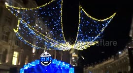 Christmas Lights on Regent Street in London switched on