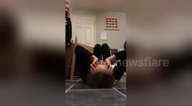 Teen girl in UK gets hilariously stuck in box