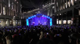 The Script performs at Regent Street Christmas Lights switch-on