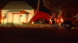 California driver crashes vehicle into house displacing a family of four
