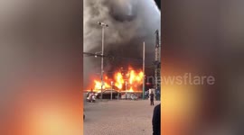 Multistorey residential building bursts into flames in China killing five people