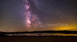 Timelapse Panoramica 360 grados laguna alta en campillo de Dueñas