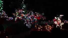 Ethel M's Chocolate shop transform Cactus Garden with Christmas Lights