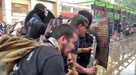 Protests continued in Chile on Friday