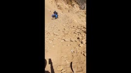 Bikers recorded land slide on cliff hanger dangerous road : Himachal Pradesh, India