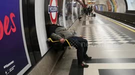 Drunk Man On the London Underground