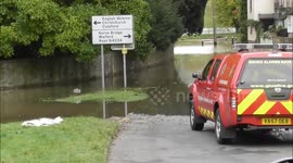 River Wye full as Gloucestershire hit by UK floods