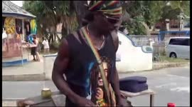 Fresh coconut water, from a guy with all ten of his fingers.