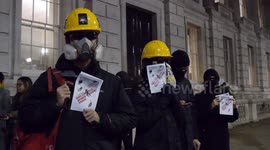 Hong Kong protesters stage sit-in outside London's Downing Street