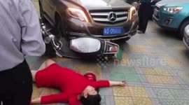 Chinese motorist deliberately crashes into woman after having argument with her