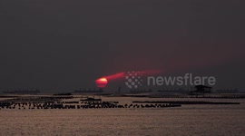 Amazing ocean sunset taken in Thailand.