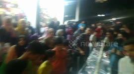 Audience Clapping For Final Moment In Cutting Longest Shawerma Sandwich