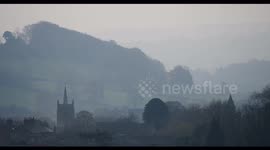 Freezing fog shrouds Derbyshire after cold night with sub-zero temperatures